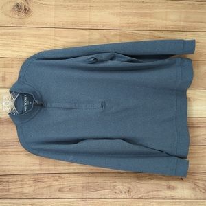 MATTE GREY Hightower Half Zip Outerwear Dark Denim Heather Sz L